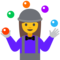 Woman Juggling emoji on Google